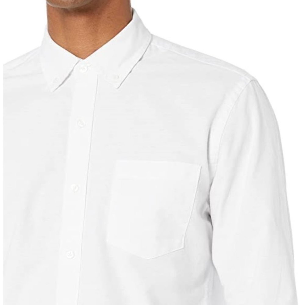 Xl | Essentials mens Slim-Fit | Long-Sleeve Solid Pocket Oxford